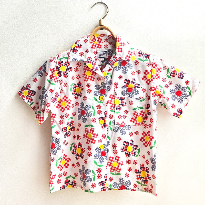 Shorties Disco Shirt Retro Flowers