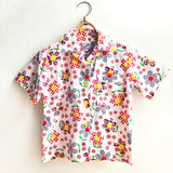 Shorties Disco Shirt Retro Flowers