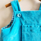 Shorties Chunky Corduroy Pinafore - Bright Blue