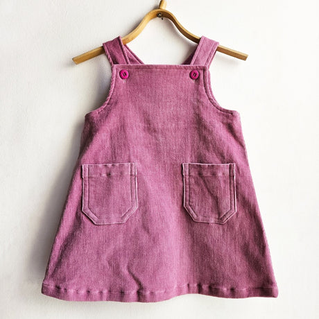 Shorties Corduroy Pinafore - Musk Pink