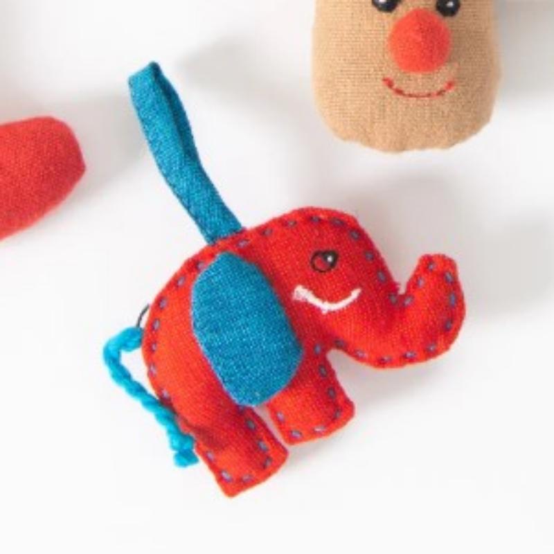 Fair Trade Woven Christmas Tree Decoration Elephant