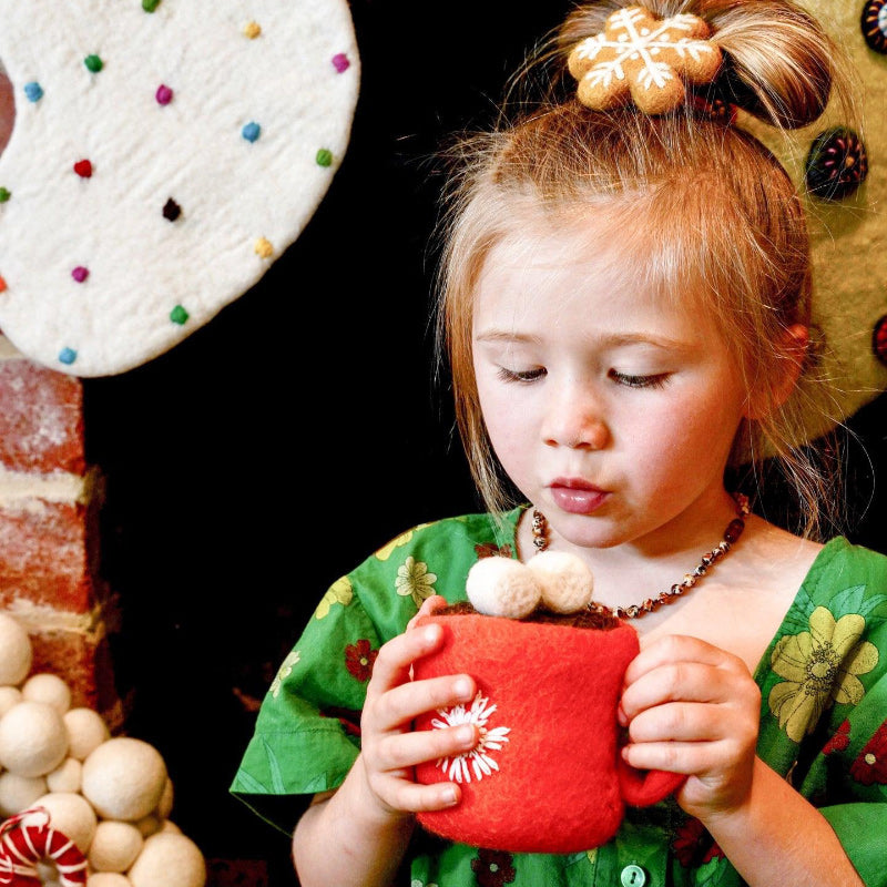 Felt Santa's Snacks/ Red Hot Chocolate Cup