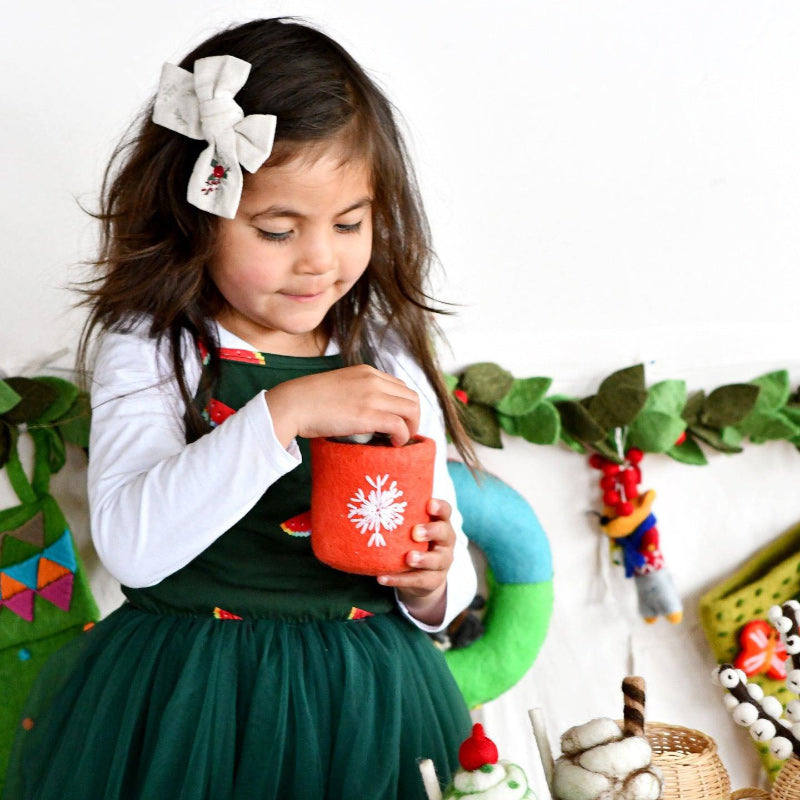 Felt Santa's Snacks/ Red Hot Chocolate Cup