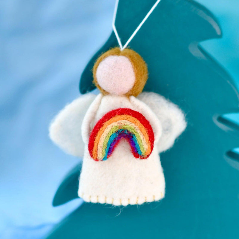 Felt Waldorf Diversity Angel With Rainbow