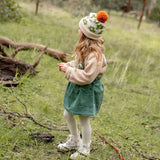 Acorn Merino Beanie - Flower Power Green
