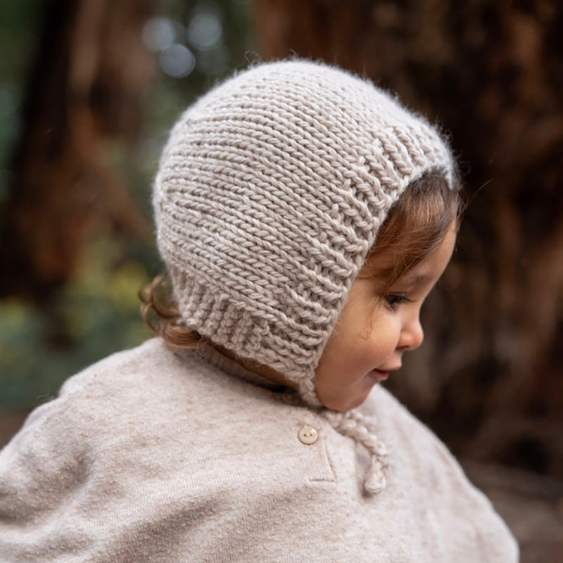 Acorn Flowers Bonnet - Oatmeal