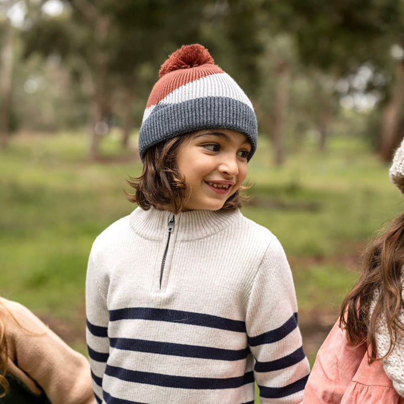 Acorn Merino Beanie - Hidden Valley Chestnut