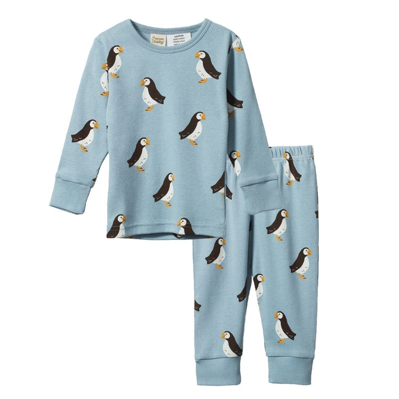 Nature Baby 2PC LS Pyjamas - Puffin Toffee