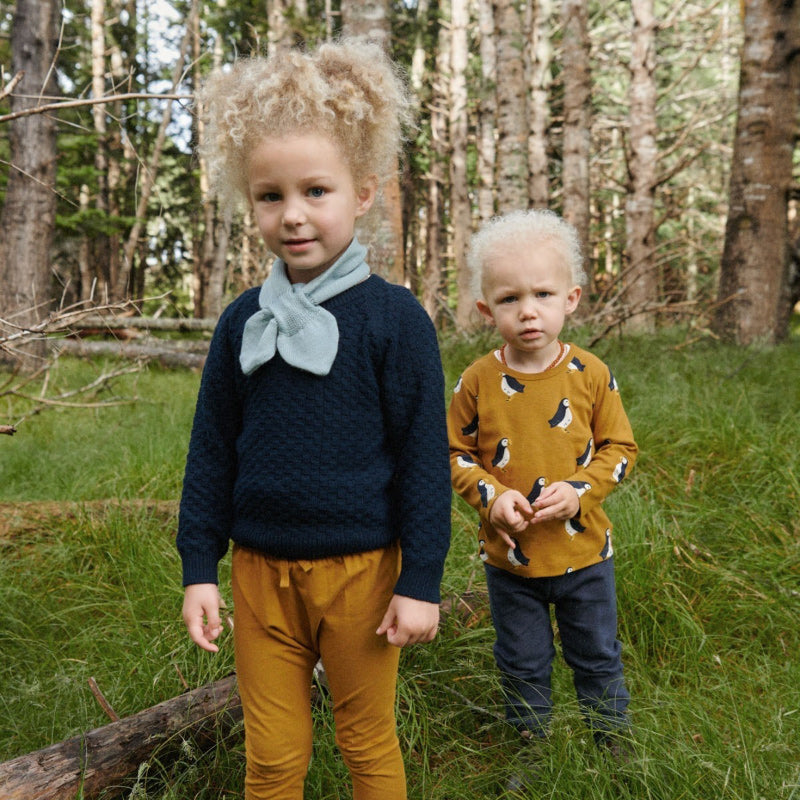 Nature Baby LS River Tee - Puffin Toffee Print
