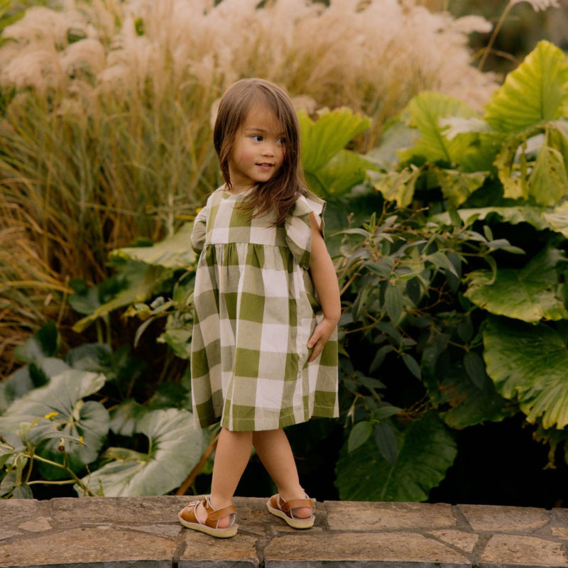 Nature Baby Bonnie Dress - Jungle Check