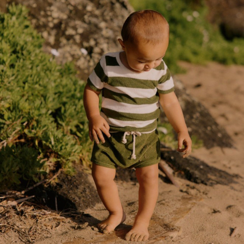 Nature Baby Terry River Tee - Bold Jungle Stripe