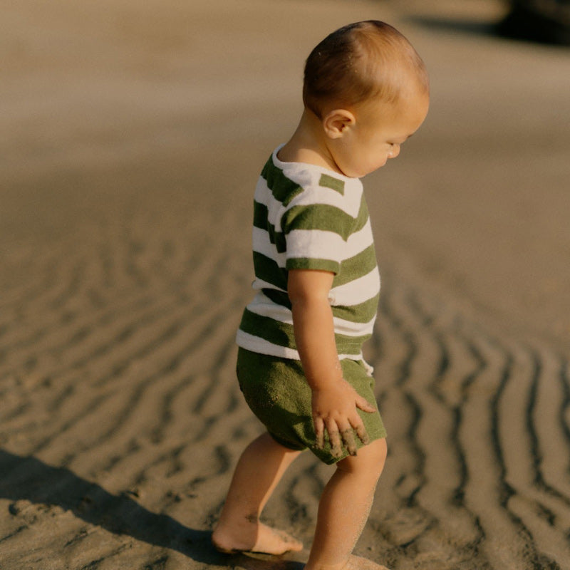 Nature Baby Terry River Tee - Bold Jungle Stripe