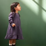 Nature Baby Elliot Dress - Violet Polka Dot