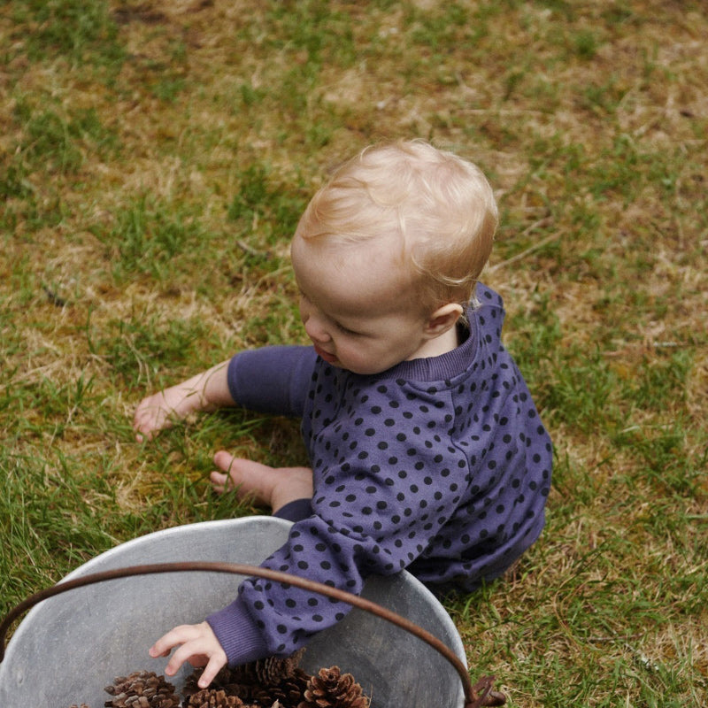 Nature Baby Emerson Sweater - Violet Polka Dot