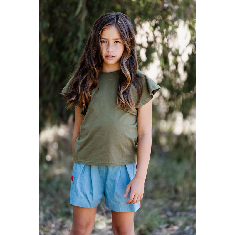 Peggy Belle Tee - Khaki