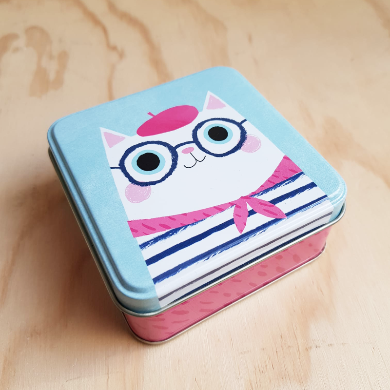 Small Square Cat Tins - Assorted