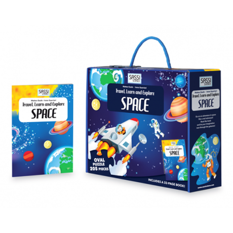 Travel Learn And Explore - Space Puzzle & Book Set 205PC