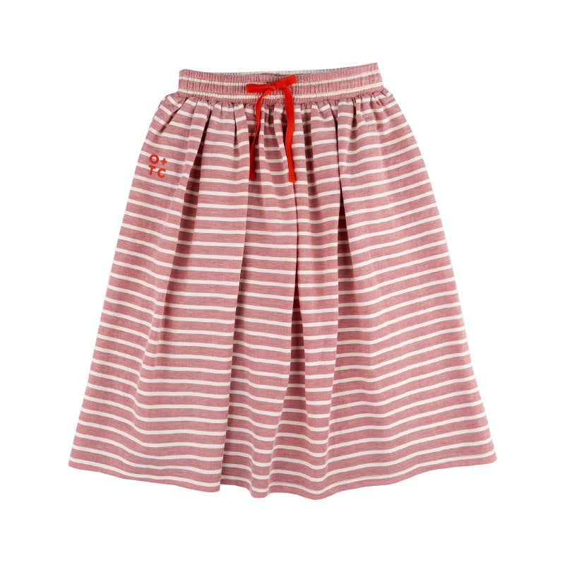 Olive And The Captain Hadley Midi Skirt - Coral Stripe