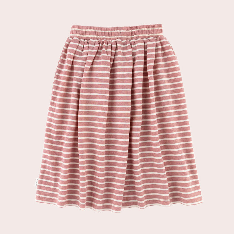 Olive And The Captain Hadley Midi Skirt - Coral Stripe