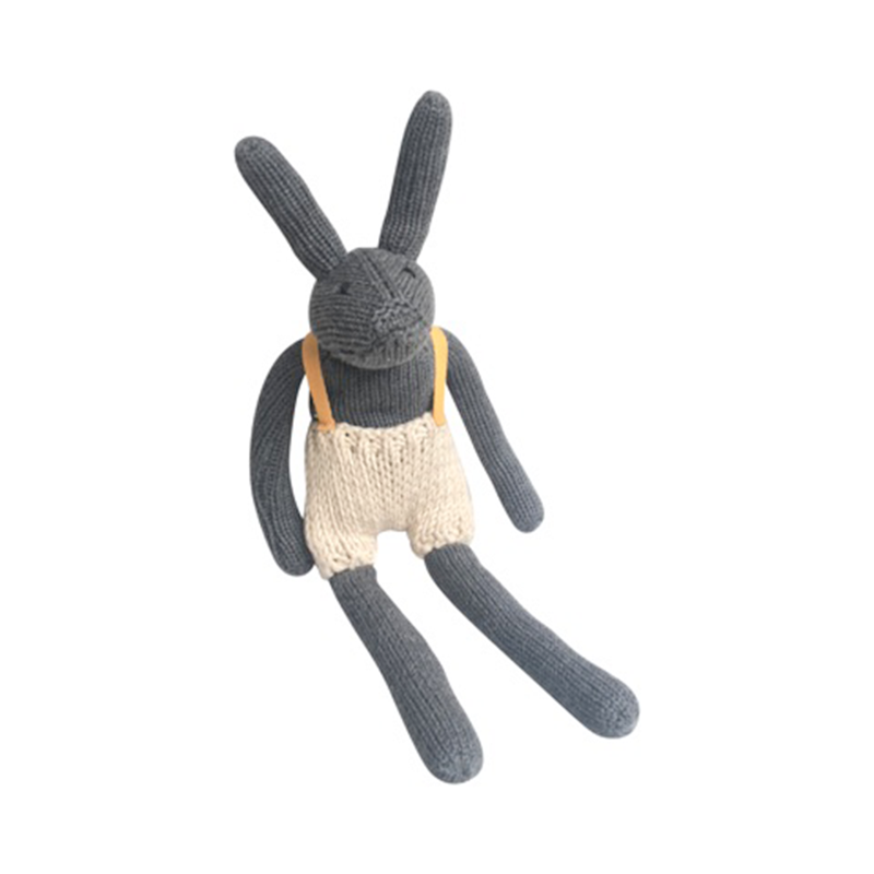 Rupert Rabbit - Mustard Knit Overalls