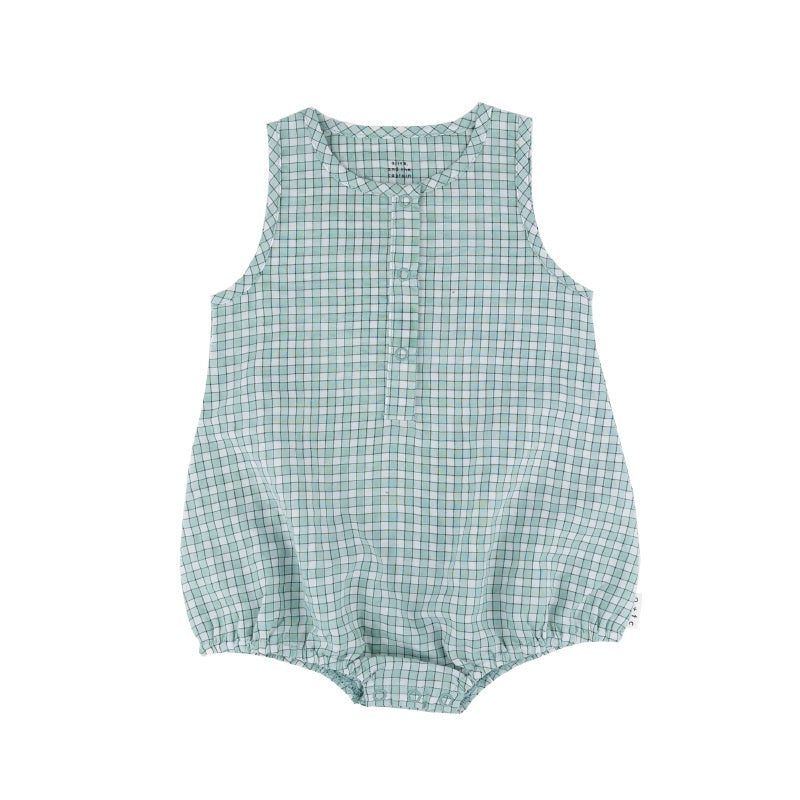 Olive And The Captain Picnic Bubble Romper - Green