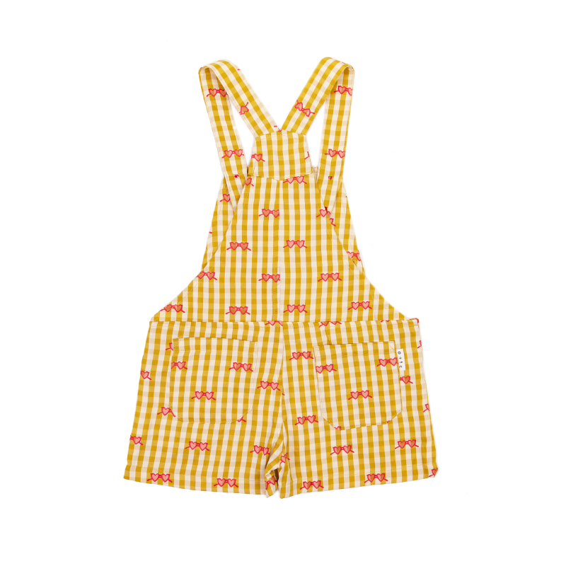 Olive & The Captain Sunny Lemon Gingham Overalls
