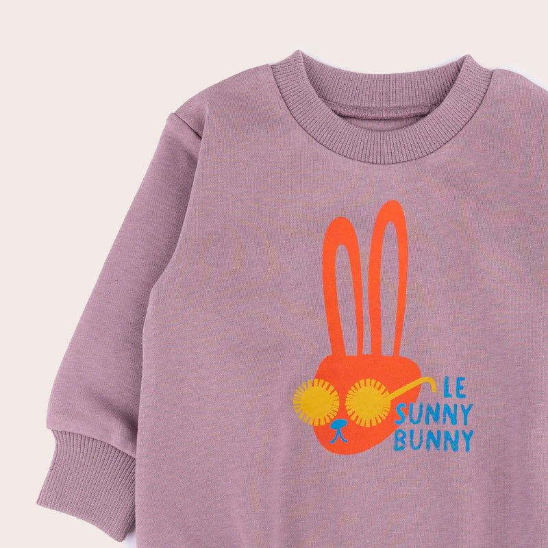 Olive And The Captain Sunny Bunny Romper - Eggplant