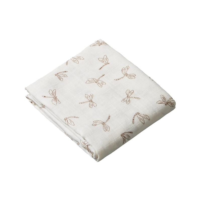 Nature Baby Muslin Wrap - Dragonfly Print