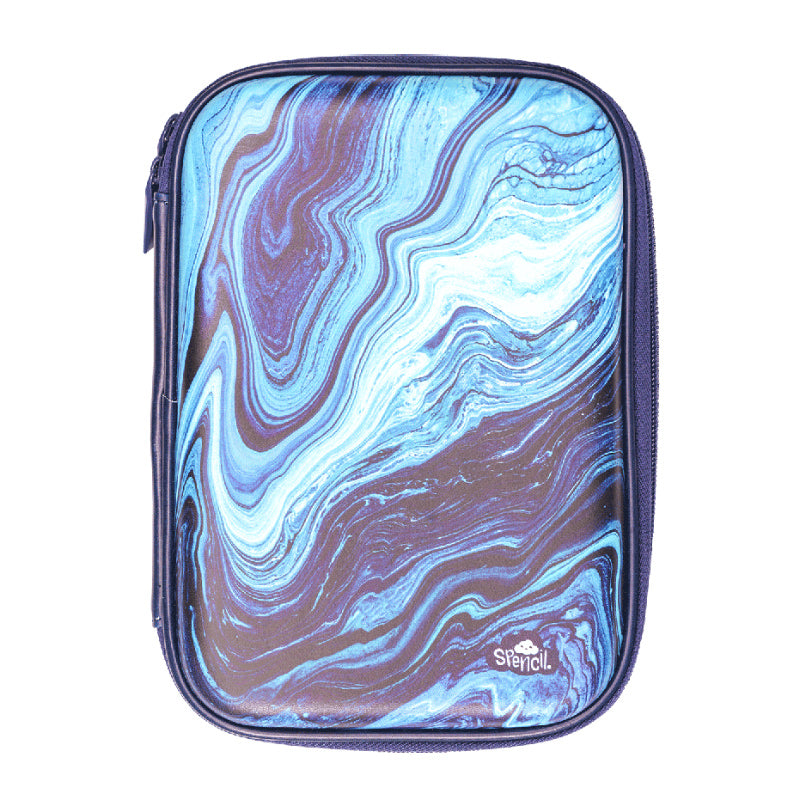 Hard Head Pencil Case - Ocean Marble