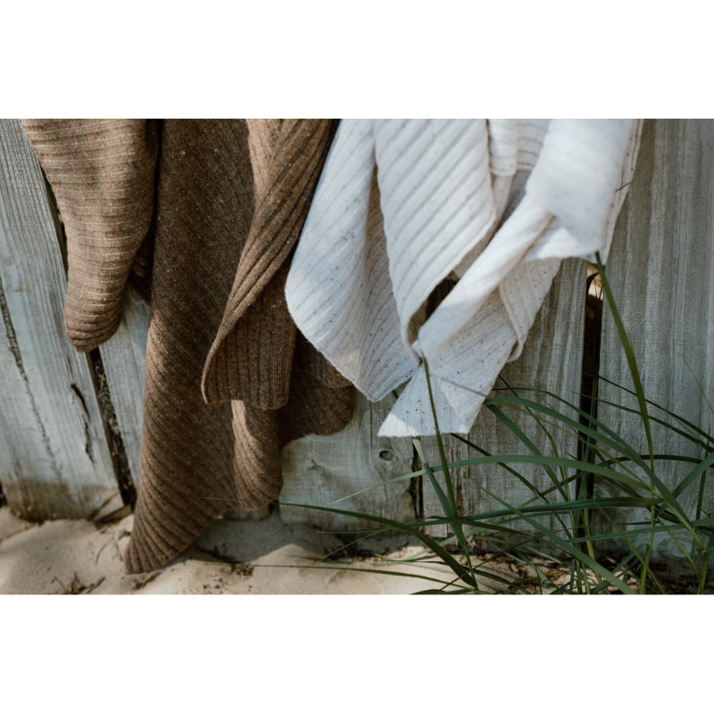 Grown Speckled Merino Baby Blanket - Snow