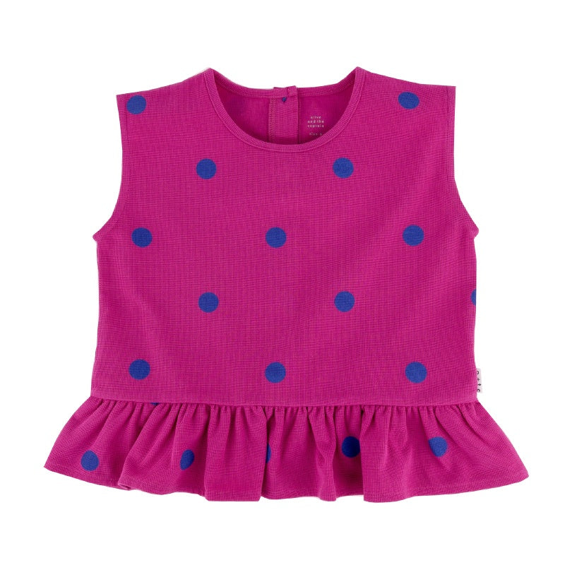 Olive & The Captain Boxy Singlet - Fuchsia Spot