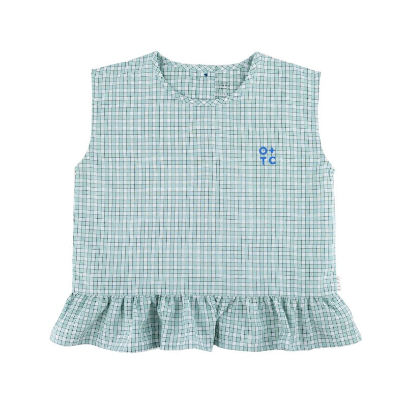 Olive And The Captain Boxy Singlet - Green Check