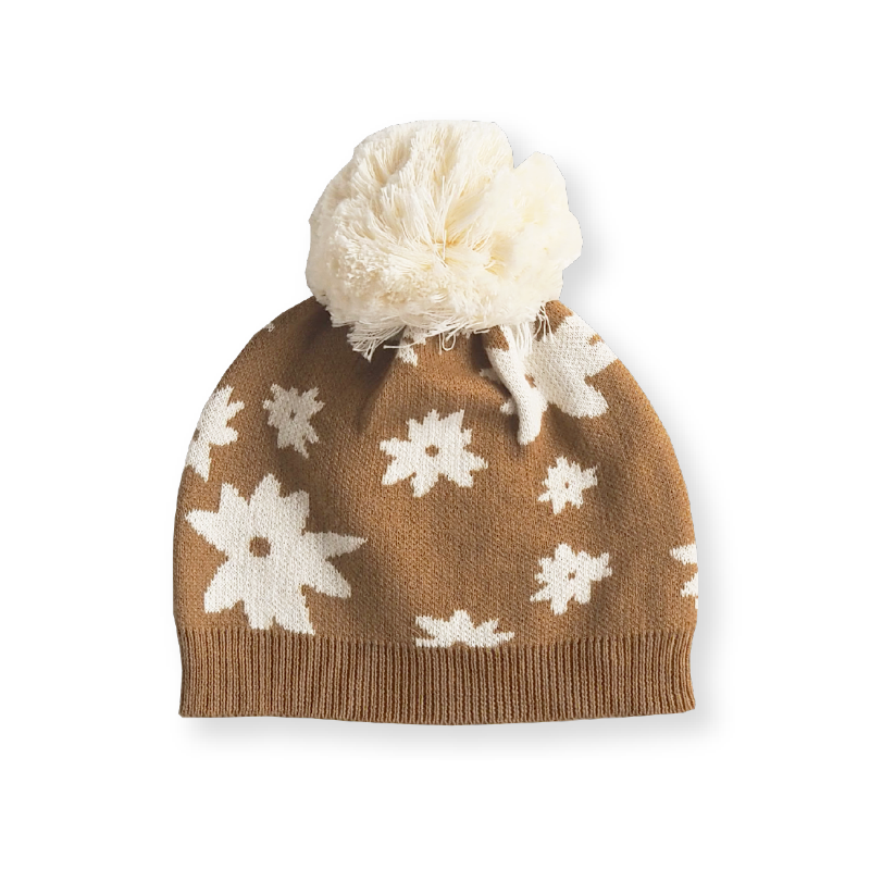 Grown Winter Garden Pom Pom Beanie - Bronze