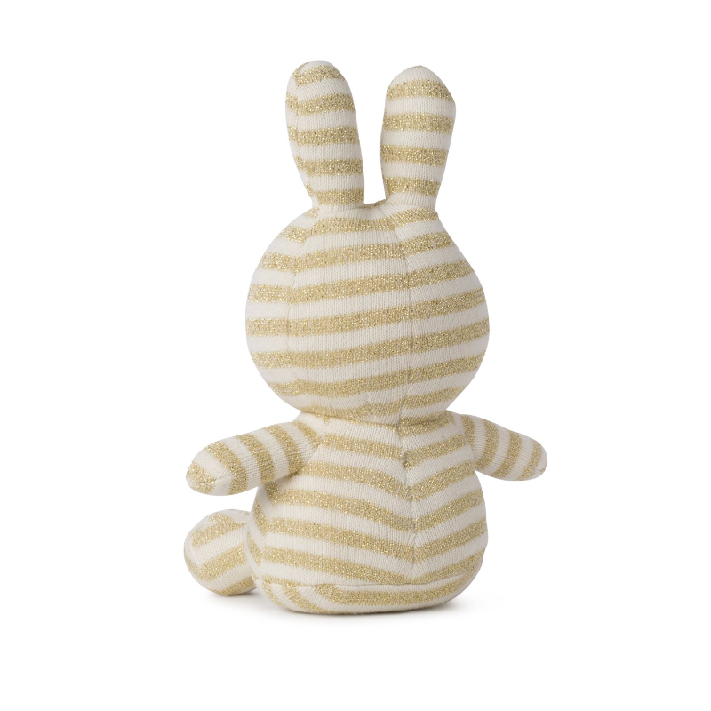 Miffy - Sitting Organic Cotton Sparkle Stripe Cream 23cm