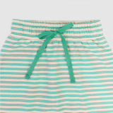 Olive & The Captain Slim Fit Harem Pants - Rib Turquoise Stripe