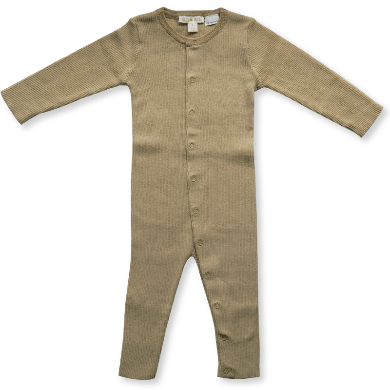 Grown Ribbed Essential Jumpsuit - Olive