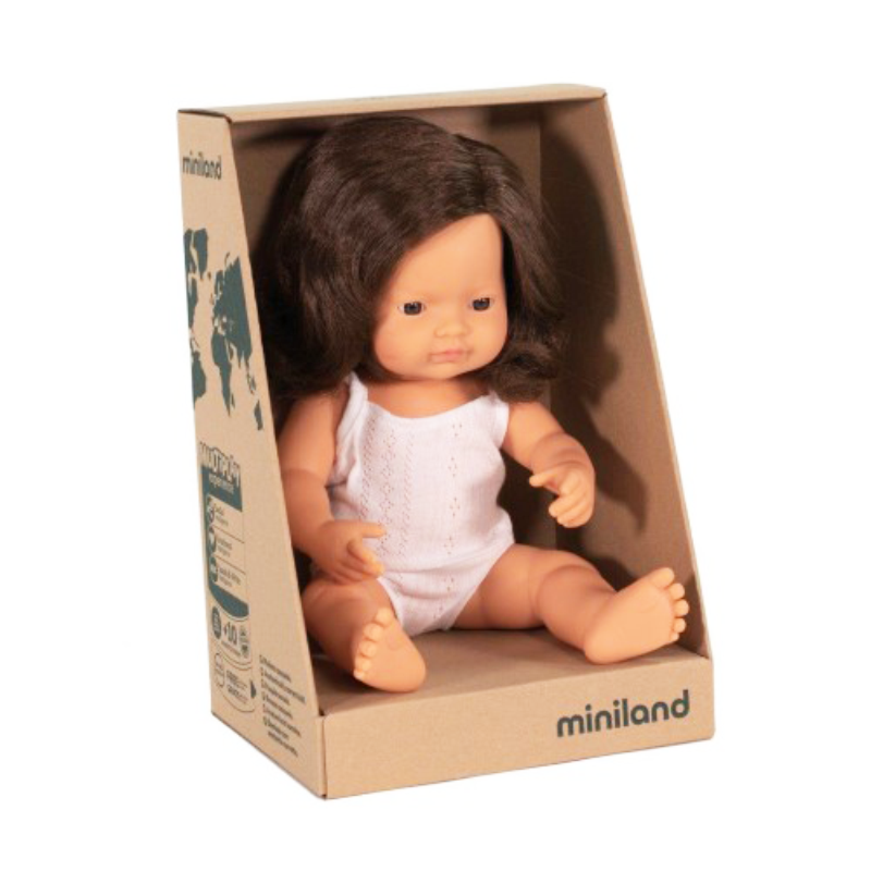 Miniland Doll - Large Caucasian Brunette Girl