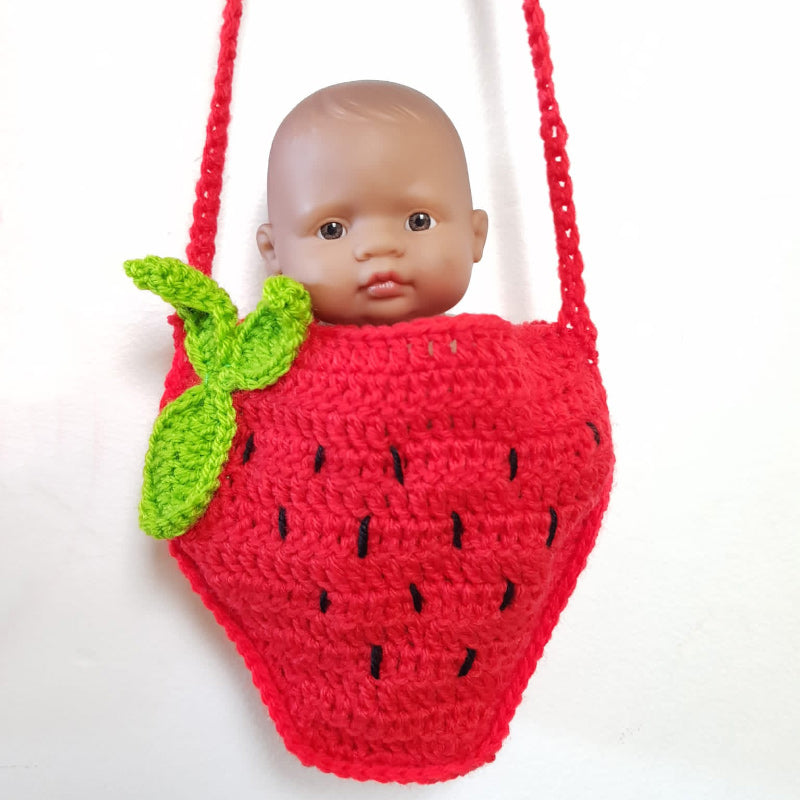 Strawberry Hand Crochet Handbag