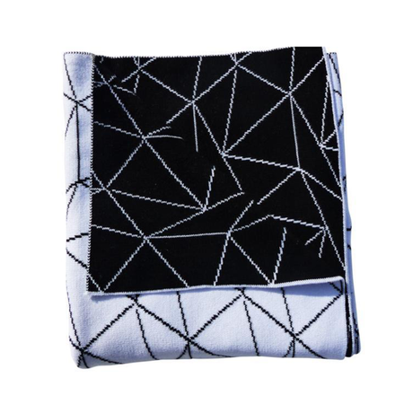 Back and white  reversible soft cotton Bassinet Blanket - Galaxy