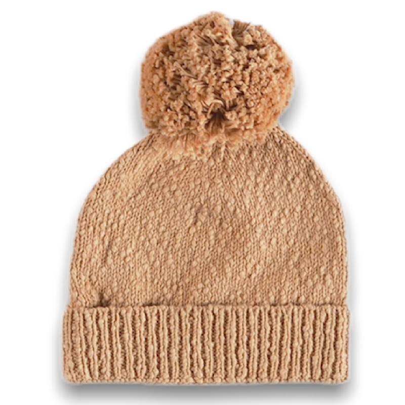 Grown Slub Pom Pom Beanie - Sandstorm