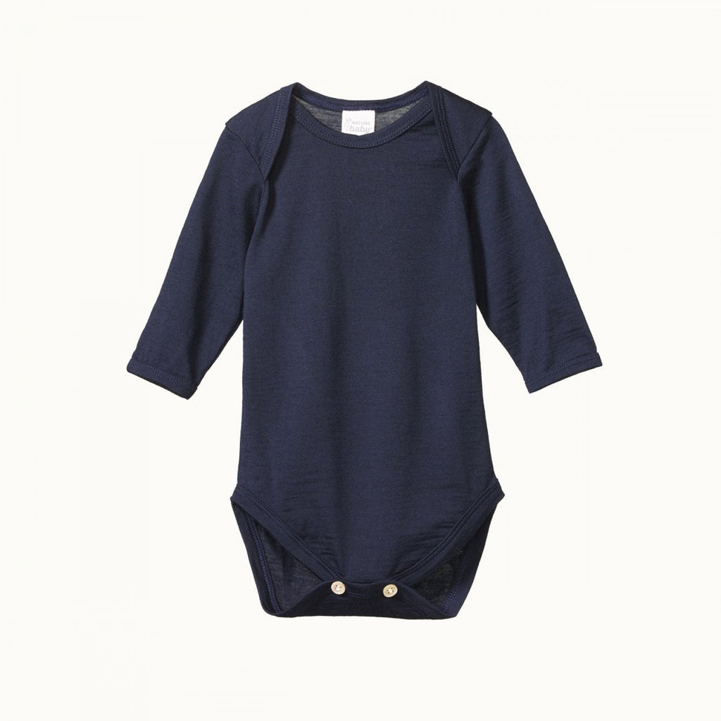 Nature Baby Merino L/S Bodysuit - Navy