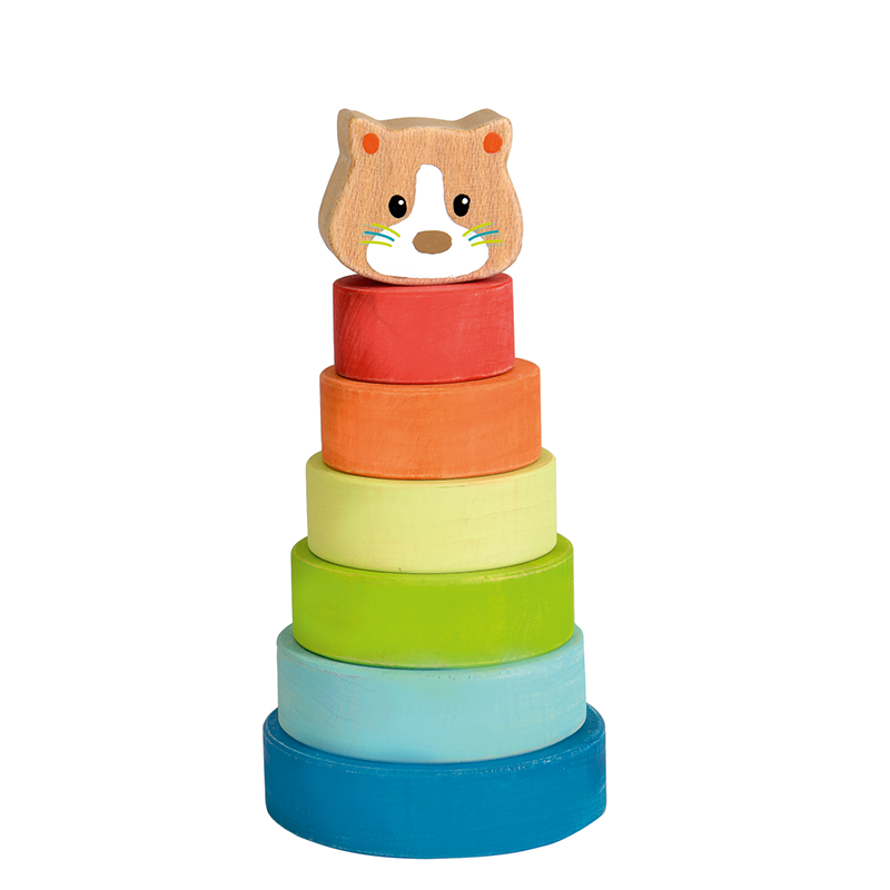 Stacking toy Pyramid cat Classic wooden toy at Shorties