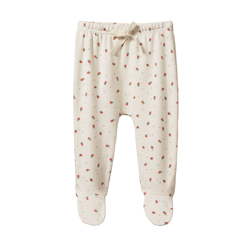 Nature Baby Footed Rompers - Posey Blossom