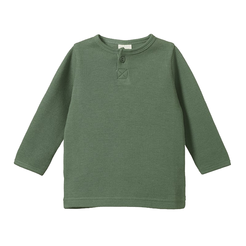 Nature Baby Henly Tee Waffle - Olive