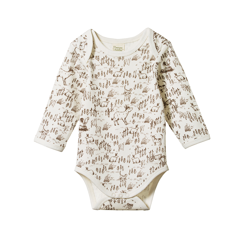 Nature Baby LS Bodysuit - Barnyard