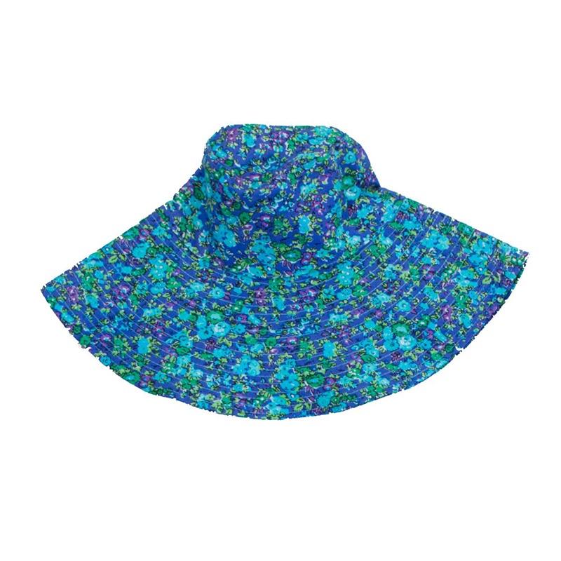 Sun Hat - Blue Wild Flower