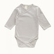 Nature Baby L/S Kimono Bodysuit - Grey Stripe