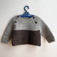 Handknitted Jumper - Grey/Brown