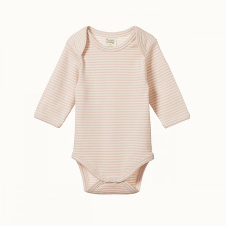 Nature Baby Long Sleeve Bodysuit - Petal Stripe