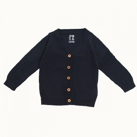 Nature Baby Cotton Knit Cardigan - Navy